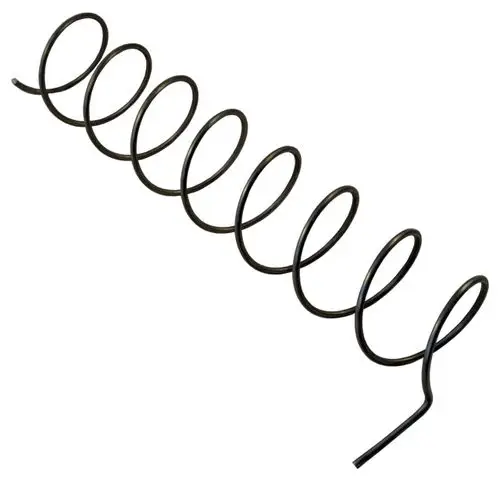 Schwarze Reinigungsfeder mit spiralförmigem Design, verwendet für Wartungszwecke bei Wolf-Geräten.